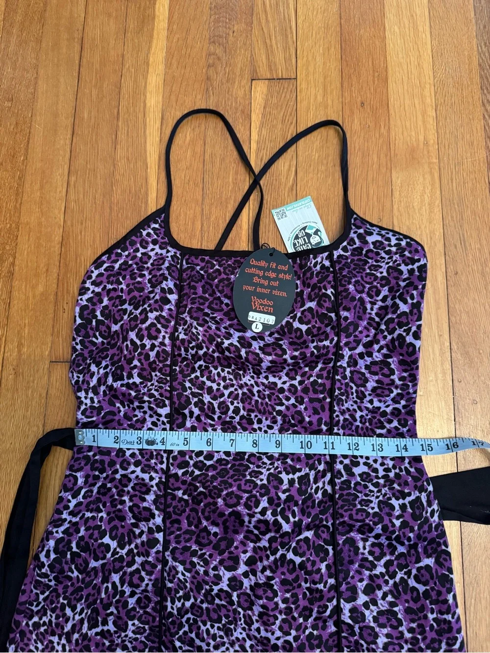 Voodoo Vixen Purple Leopard Print Wiggle Dress - Picture 6 of 9